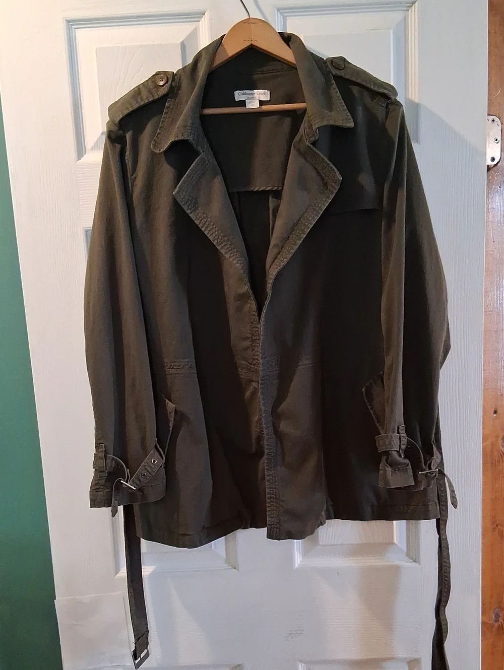 Coldwater Creek Olive Green Military-Style Utility Jacket
